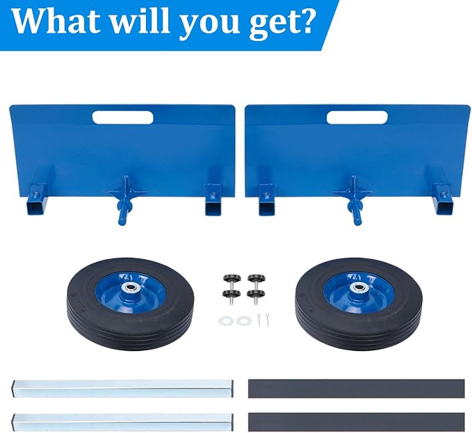Heavy Duty Panel Dolly Blue Slab Cart 1100LBS Capacity Door Dolly with 10" Solid Wheels, Adjustable Drywall Mover Panel Drywall Cart Material Handling All Terrain