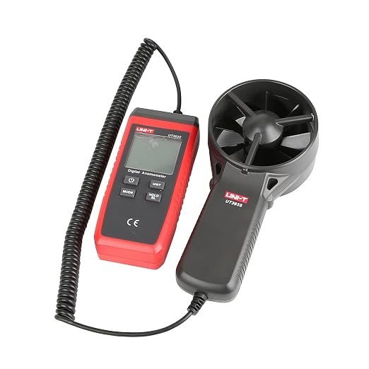 UNI-T UT363S Handheld Anemometer Wind Speed Meter Wind Chill Air Temperature Gauge -14°F to 122°F/-10°C to 50°C with Extendable Wind Sensor LCD Backlight Max Min Avg Data Hold, 1 Meter Drop Durability