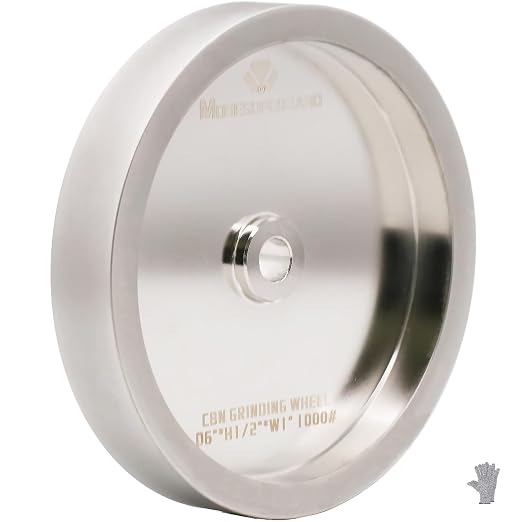CBN Grinding Wheel 6 Inch 1000 Grit, 1" Wide, 1/2" Arbor, for HSS Tools, Lathe Chisels & Woodturning Tools, Fits 6-Inch Bench Grinders(1000 Grit)