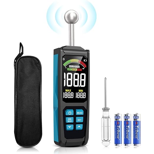 DURFICST Pinless Moisture Meter, Moisture Reader for Plaster Walls, Masonry, Concrete, Drywall, Wood