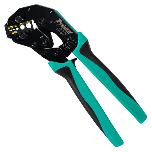 Pro'sKit 902-279 CrimPro Crimper, 0.052, 0.068, 0.100, 0.213 and 0.255 Hex, for Amphenol and General Applications with RG58, 59, 62, BNC, TNC, F-Type, and LMR-240