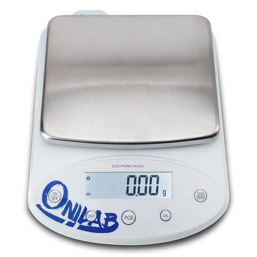ONiLAB Lab Analytical Balance 5000 x 0.01g(11x0.00002 lb) 0.01g High Precision Electronic Scale LCD Display Scientific Scale with Calibration&Piece Count, Unit Convert,Labs,Kitchen,Jewelry