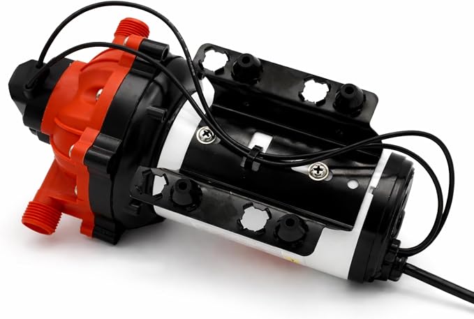 SEAFLO 55 Series 115V AC Automatic Demand Diaphragm Pump – 5.0 GPM, 60 PSI, 5-Chamber Self-Priming Water Pump w/Power Plug for Outlet, RV, Marine & Off-Grid Water Systems, 4-Year Warranty