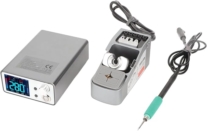 Smart Soldering Station, Professional Grade Digital Display PID Control 96W Fast Heating T210 Handle for PCB Repair and Mobile Phone Motherboard
