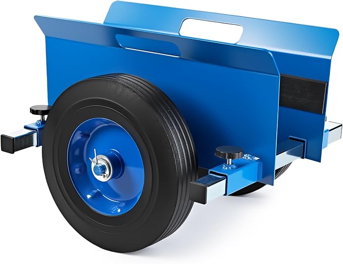 Heavy Duty Panel Dolly 1100LBS Capacity Door Cart with 10" Solid Rubber Wheels,Adjustable Clamp Panel Cart with Handle, All Terrain Slab Dolly for Drywall Sheet Heavy Material-Blue
