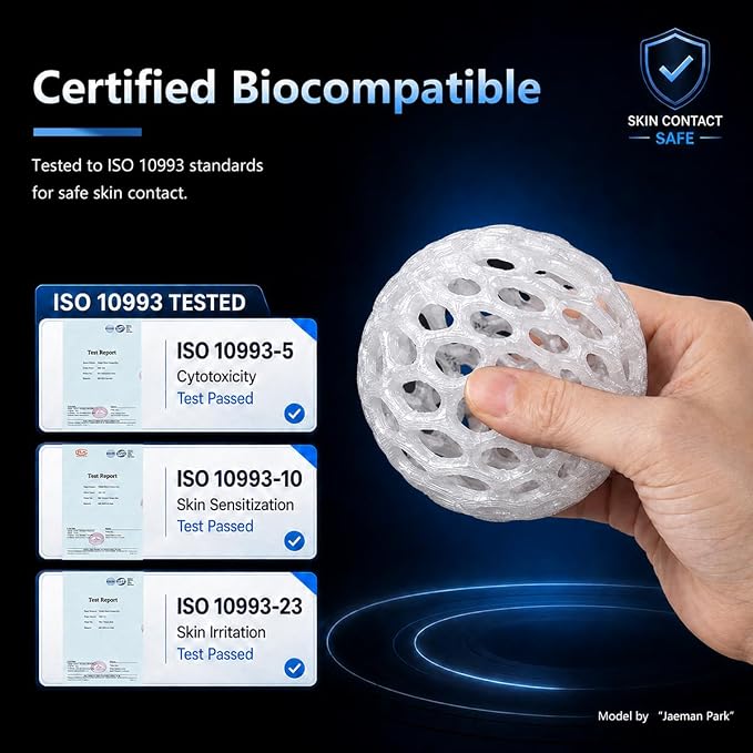 Siraya Tech Flex TPU Filament - 85A Shore, ISO 10993, High Flexibility & Toughness, High Flow & Speed, Easy to Print, Moisture-Resistant Aluminum Bag - Ideal for Footwear, Protective Gear (Clear, 1kg)