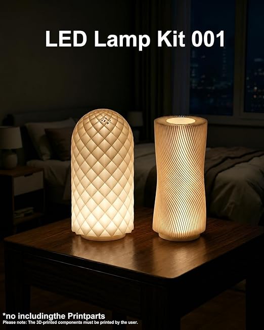 5PCS LED Lamp Kit 001 for Bambu Lab H2D/A1/A1mini/P1S/P1P, Makerworld & Anycubic 3D Printer DIY Lighting, Three Color Modes 3000K/4000K/6000K, 5V USB Powered, Model Printing Accessory