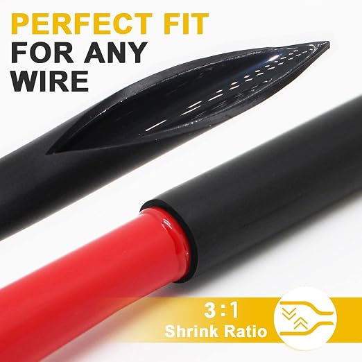 TKDMR 13 Ft 1" Heat Shrink Tubing - 3:1 Ratio Marine Grade Heat Shrink,Wire Cable Adhesive Lined Tube Insulation Seal Against Moisture Corrosion and Air Leakage.Black