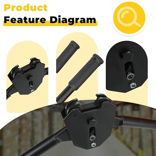 Strapping Sealer/Crimper for 1" Steel Strapping Band Manual Banding Tool with 19" Extended Handle