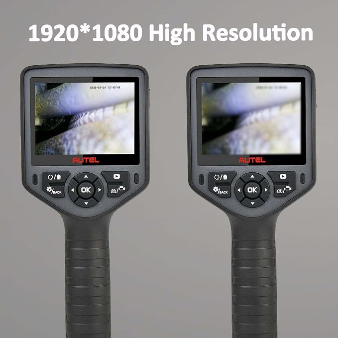 Autel MV480 MaxiVideo Inspection Camera Industrial Endoscope Semi-Rigid Flexible Cable 10-Level Adjustable LED Light Dual Front and Side Cameras High Resolution Advanced MV108 MV105 MV160 MV400 MV460