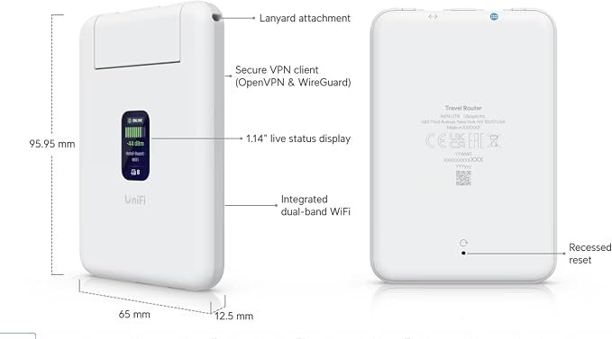 Ubiquiti UniFi UTR Travel Router (Power Adapter NOT Included), Ultra-Slim