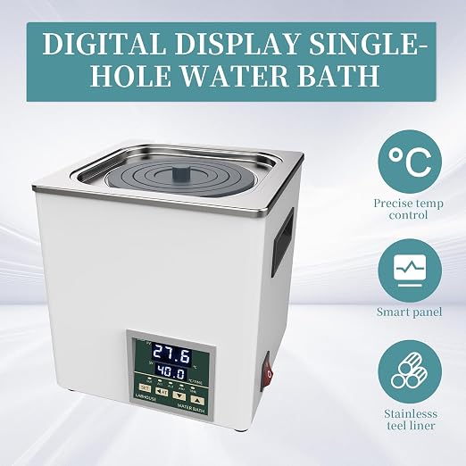 Lab 300℃/ 572℉ 2000 RPM Magnetic Stirrer Hot Plate 2L W/Support Stand & Lab Lab Water Bath Digital LWB-1 Thermostatic Heater Electric Heating Devices Stainless Steel Liner 3L Capacity 1 Selectable Op