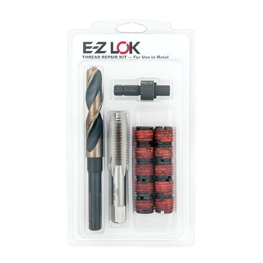 E-Z LOK EZ-450-5 Threaded Inserts for Metal, M5-0.8 Installation Kit, Steel, Black Oxide