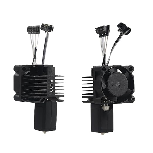 P1S/P1P 0.6mm Nozzle Kit,Bamboo Lab P1P, P1S Hotend Complete Kit for P1 Series, Full Assembly Hardened Steel Hot End with Fan, Thermistor, Ceramic Heater for Bambu Lab (P1 Series-0.6mm)
