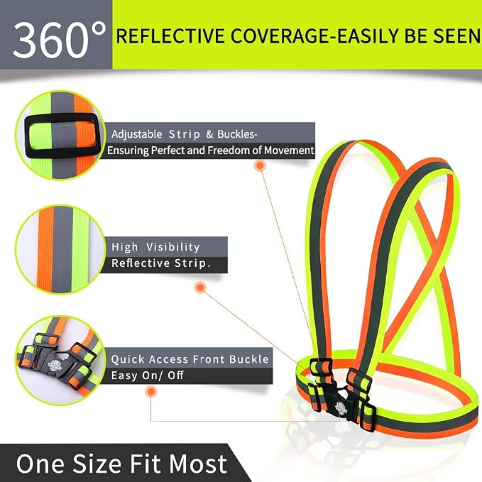 Dazonity High Visibility Safety Vest,Lightweight,Adjustable &Hi Vis Fit for Men&Women, Work,Construction,Runnning (Yellow-20PCS)