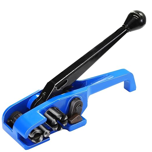 Heavy Duty Banding Strapping Tensioner & Cutter Manual Packaging Tools Windlass for 1/2"-3/4" Width Polyester Poly Strap(Alloy Steel Material)