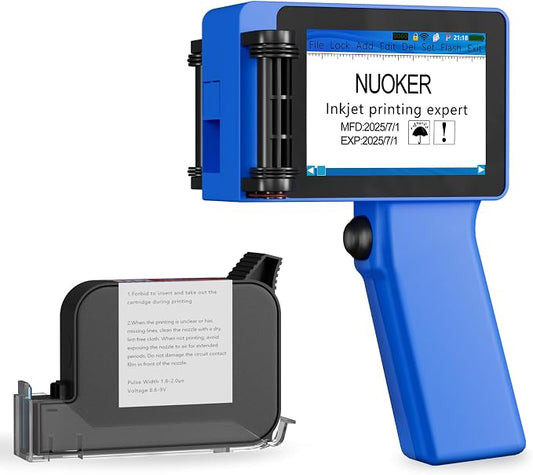 Mini Handheld Inkjet Printer | Compact, Lightweight, Weighing only 250 Grams, Measuring 6 inches high and 4 inches Wide, Using Fast Drying Waterproof Ink
