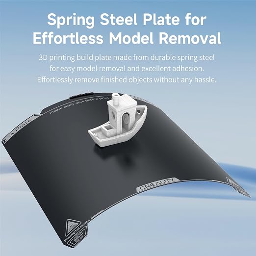 Official Creality K1C Build Plate 235x235mm Original Smooth PEI Sheet with Nozzle Cleaner Flexible Spring Steel Magnetic Platform Plate for K1/K1C/Ender 3/3 V2/3 V3/3 V3 KE/3 V3 SE/3 Neo/3 V2 Neo