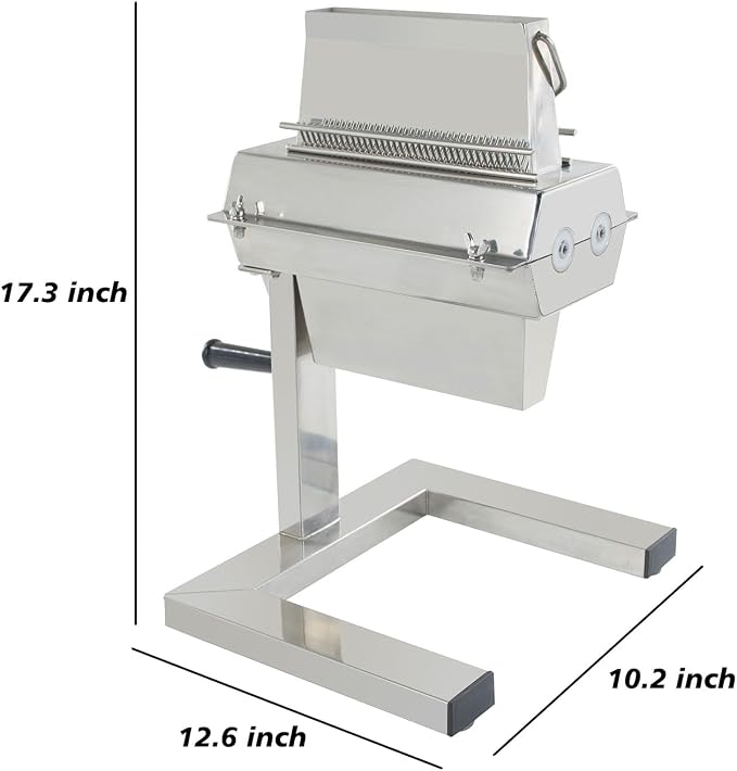 Hakka Commercial Meat Tenderizer, Manual Meat Tenderizer Machine Stainess Steel 7 inch/175mm Width 37-blade Meat Flatten Tool for Beef Pork Chicken Steak