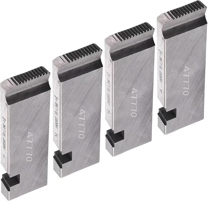 4-Piece 47770 Pipe Threading Die Set with Storage Case- Heavy Duty NPT Thread Cutter for 1"-2" Pipes, Fits RIDGID 300, Reed 535, Works with 504A/713/815A Die Heads
