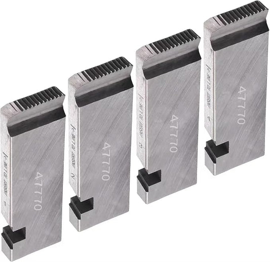 4-Piece 47770 Pipe Threading Die Set with Storage Case- Heavy Duty NPT Thread Cutter for 1"-2" Pipes, Fits RIDGID 300, Reed 535, Works with 504A/713/815A Die Heads