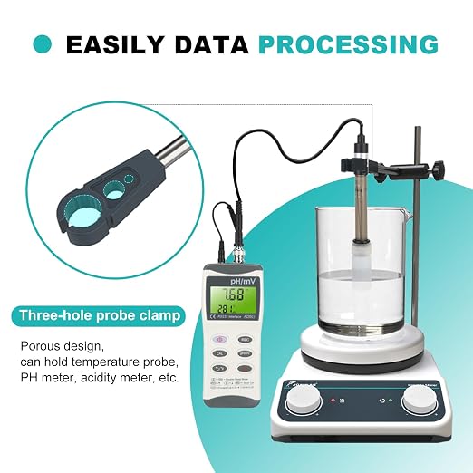 Laboratory Hot Plate Magnetic Stirrer with Heating Magnetic Stirrer Hotplate Mixer 200-1500rpm,3L