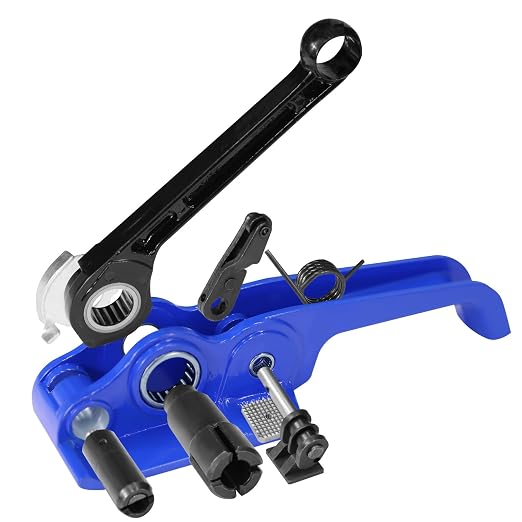 Heavy Duty Banding Strapping Tensioner & Cutter Manual Packaging Tools Windlass for 1/2"-3/4" Width Polyester Poly Strap(Bearing Swivle Mute)