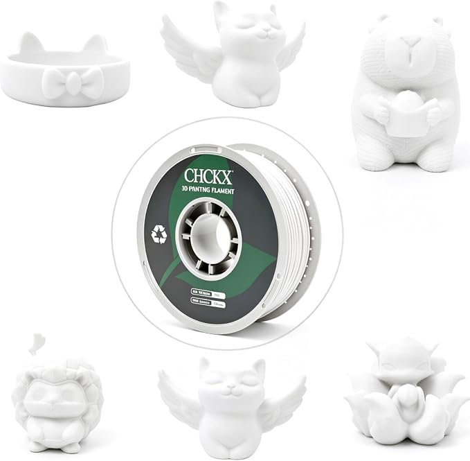 Matte White PETG Filament 1.75 mm 10kg Bundle, Dimensional Accuracy +/- 0.02mm, 1kg Spools (10 Rolls) for FDM 3D Printers