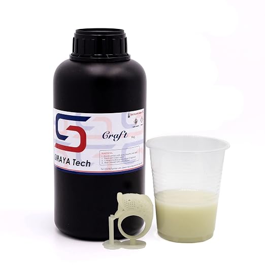 Siraya Tech Craft Glow-in-The-Dark 3D Printer Resin - Rapid Curing, High Resolution 405nm UV Resin for LCD/DLP/8K 3D Printers - Ideal for Outdoor, Decorative & Safety Applications (1kg, Green)