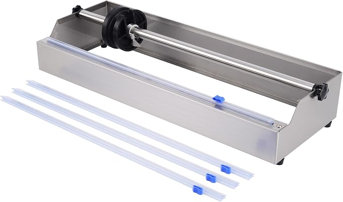 Table Stretch Film Dispenser, Greenaloo 500mm Stainless Steel Plastic Wrap Packaging Machine for 19 Inch Shrink and Cling Film, Ideal for Warehouse and Industrial Packing