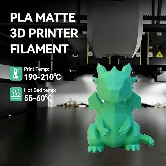 3D Printer Filament Matte Triple Color PLA Blue-Green-Yellow, 1.75mm, 1KG Spool(2.2lbs), Dimensional Accuracy +/- 0.02mm, Matte Blue-Green-Yellow