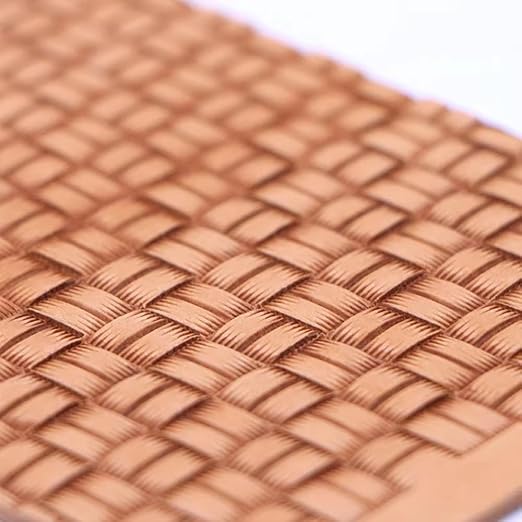 Leather Stamps Tool Stainless Steel Stamping Tool Woven Pattern Stamping Professional LeatherCrafts Carving DIY Kit