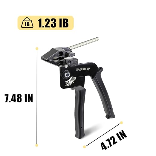 Heavy Duty Banding Strapping Tensioner & Cutter Manual Packaging Tools for 5mm-12mm Width Stainless Zip Ties Self-Locking Strap