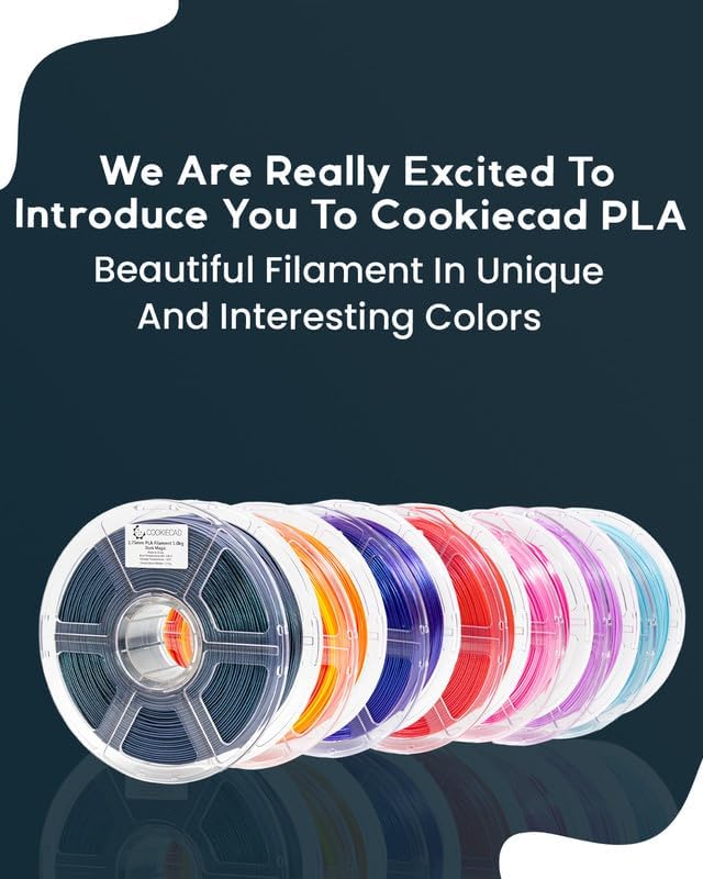 Cookiecad PLA Filament 1.75mm 1kg Iridescent Glitter 3D Printer Filament - Dark Magic Elixir PLA