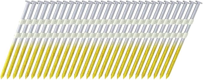 Grip-Rite 21 Degree Framing Nails - Exterior Galvanized Nails for Wood-To-Wood Framing Projects - Plastic Strip Collated Fastener - Round Head - Smooth Shank - 3-1/4" x .131" - 1000 Count - GR034HG1M