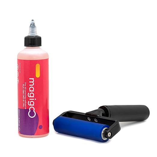 Magigoo - Glide Kit - 3D Printer Adhesive with Roller for Prosumers and Studios - Long Lasting and Reduces Warping for ABS, PLA, PETG, HIPS, TPU on Glass, Flex Plate, PEI, Buildtak, and Kapton (250ml)