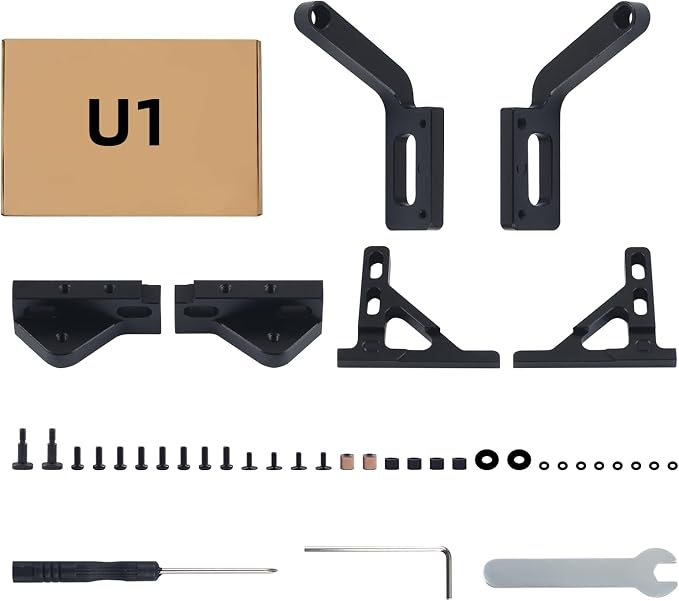 FYSETC Upgraded Metal Parts for Snapmaker-U1 Door: CNC Door Hinge 180/270° Adjustable Easy to Swivel Compatible with Snapmaker U1 3D Printer Not for J1 J1S