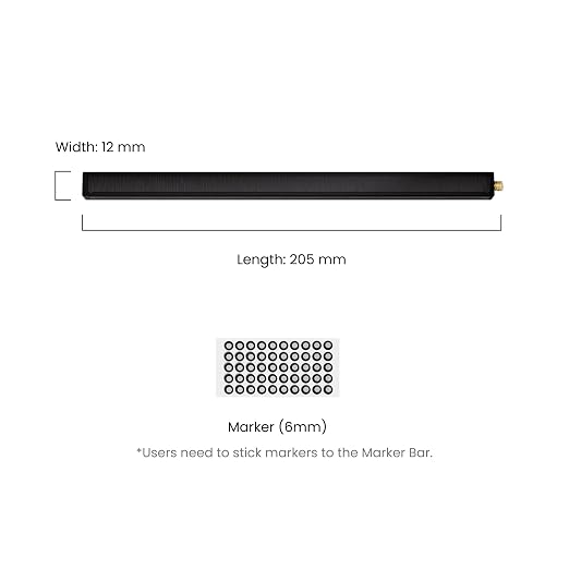 Revopoint 3D Bar Marker Kit for 3D Scanning, 3D Tracking Dots Reference Point Marker for Preventing Tracking Loss and Enhance Accuracy, 4 Pieces Bar Marker with 6.0 mm 3D Scanning Markers