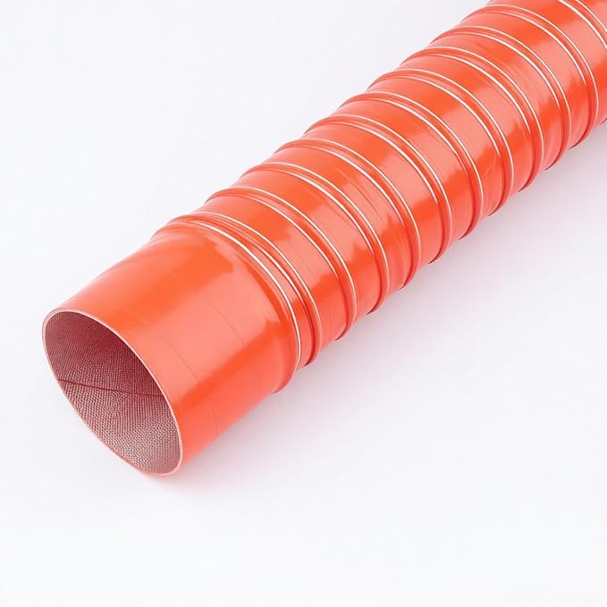 AC PERFORMANCE 2.5" ID Silicone Flexible Brake Cooling Air Ducting Induction Intake Pipe Hose with Cuff, Length 1 Meter (3.3 Feet)