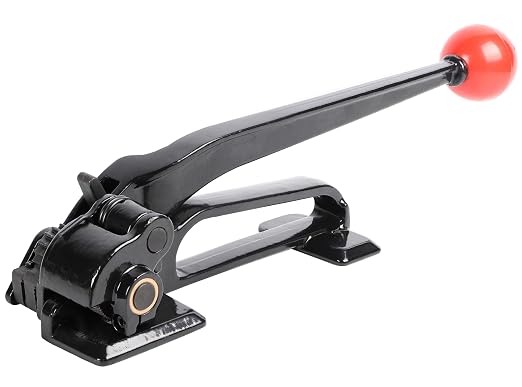 Heavy Duty Steel Strapping Tensioner Tool - for 3/8"-3/4" Metal Banding Tool Tensionining Strapping for 0.012-0.03" Thickness, Strapping Banding Tool for High Tensile Packging