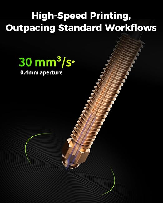 Creality Phaetus K2 Plus Silicon Carbide Nozzle, 0.6mm Quick-Swap 3D Printing Nozzle Specially for Carbon Fiber, Wood, Glass Fiber Filament, Suit for 3D Printer K2 Plus, K2, K2 Pro, Creality Hi