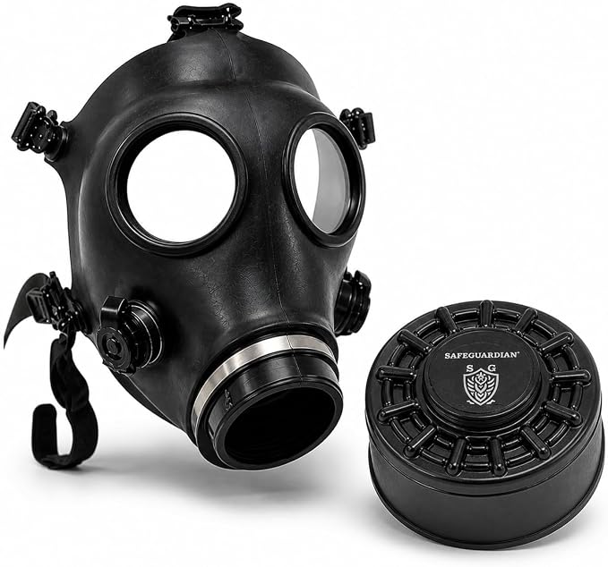 Full Face Mask with Included 40mm Premium Filter | Anti-Fog Wide View Lens | Adjustable Head Harness | Paintball, Airsoft, Cosplay, Training & Simulation