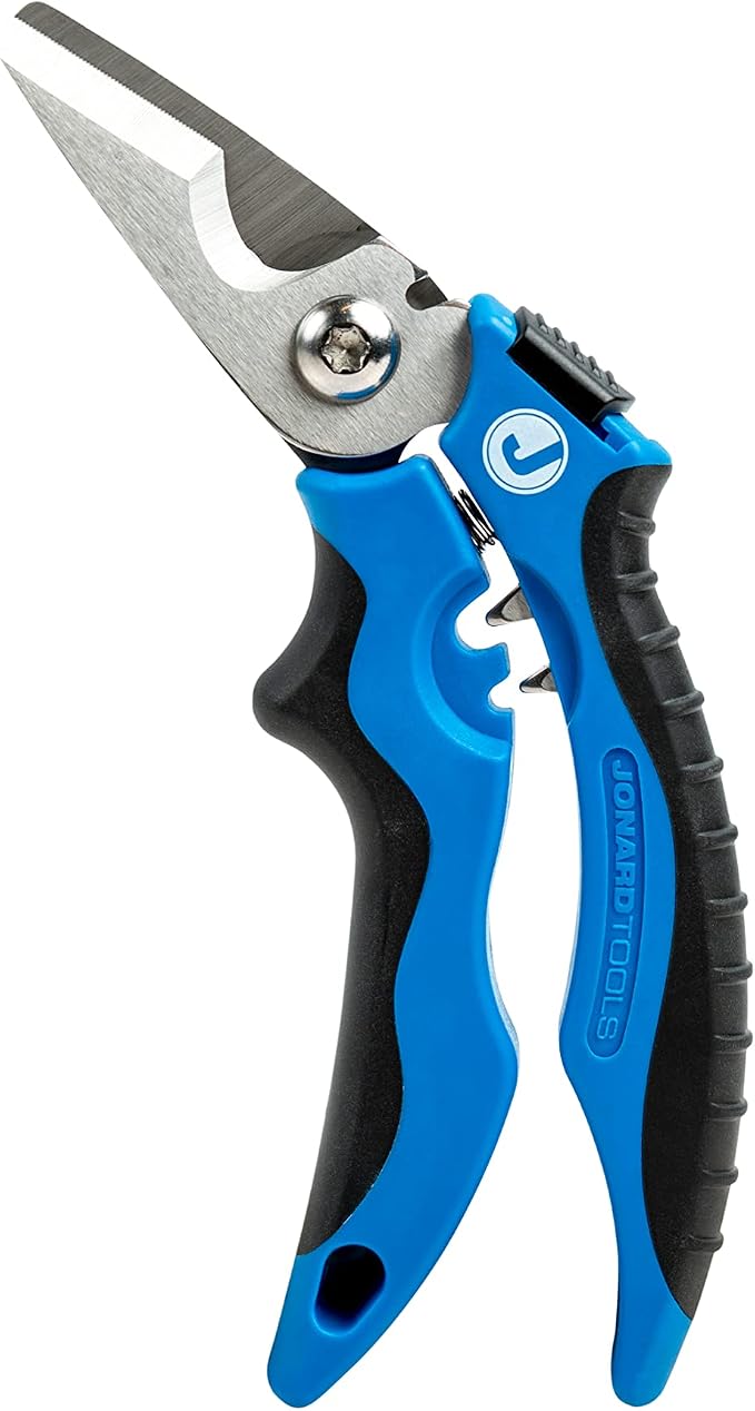 Jonard Tools KWC-700 Multi-function Kevlar® & Wire Cable Cutting Shears, 7"
