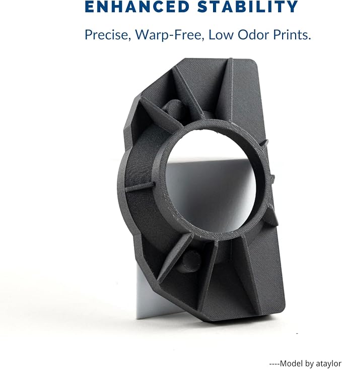 Siraya Tech Fibreheart ABS-CF 3D Printer Filament - Chopped Carbon Fiber Reinforced ABS 3D Printing Material - Strong, Heat Resistant, Precise - 1.75mm, 1KG Black