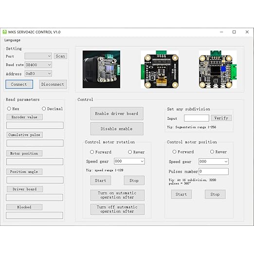 MKS SERVO42C NEMA17 Closed Loop Stepper Motor Driver Low Noise for CNC 3D Printer Prevent Losing Steps Compatible with Gen L SGen L SKR 2 / V1.4 Turbo BTT Octopus V1.1 Mainboard