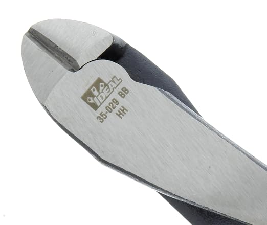IDEAL INDUSTRIES INC. 35-029 8-inch Diagonal-Cutting Pliers - High-Leverage and Heavy Duty Angled Head Steel Pliers with Dipped-Grip Handles