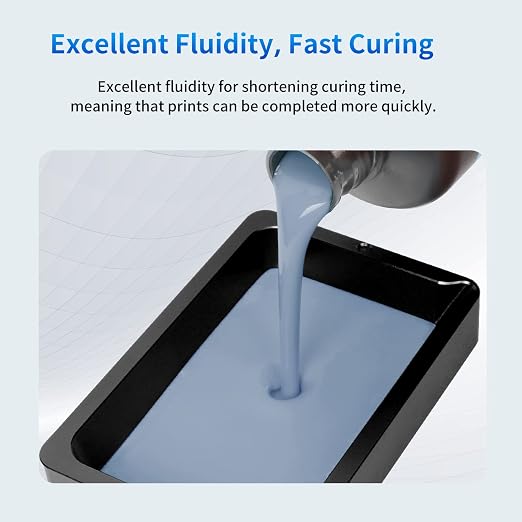 ANYCUBIC 3D Printer Resin Bundle, 405nm SLA UV-Curing Resin with High Precision and Quick Curing & Excellent Fluidity for LCD 3D Printing (Grey+Clear+White+Black,1kg per Bottle, 4kg in Total)