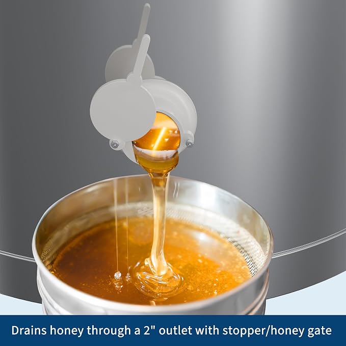 4-8 Frame Honey Extractor Spinner, Stainless Steel Manual Beekeeping Centrifuge