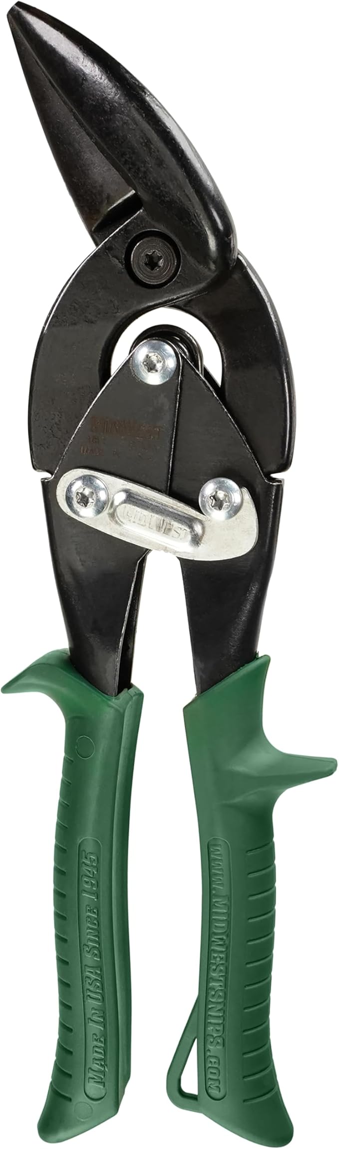 MIDWEST Blackout Series Aviation Snip - Right Cut Offset Tinner Shears, Made in the USA - MWT-6510RO