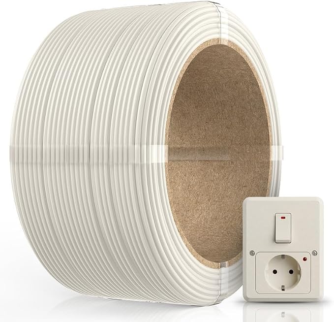 Inslogic ABS FR V0 Filament 1.75mm, 250g Refill Flame Retardant 3D Printer Filament, V0 Grade, Low Warping, Impact Resistant, Dimensional Accuracy ±0.03mm (Natural White)
